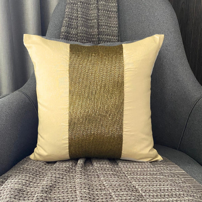 Gold Center - Gold Art Silk Decorative Euro Sham