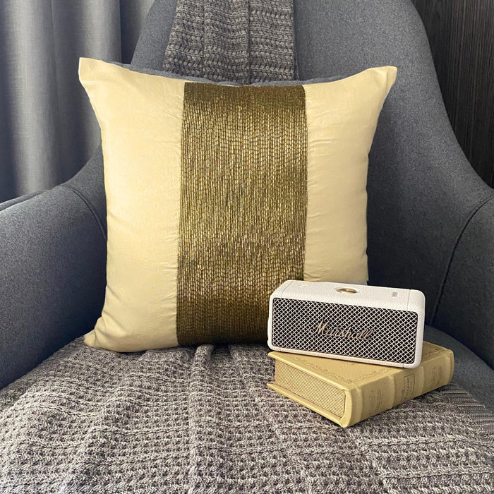 Gold Center - Gold Art Silk Decorative Euro Sham