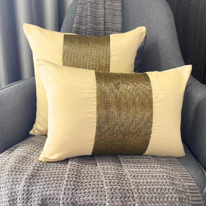 Gold Center - Gold Art Silk Decorative Euro Sham