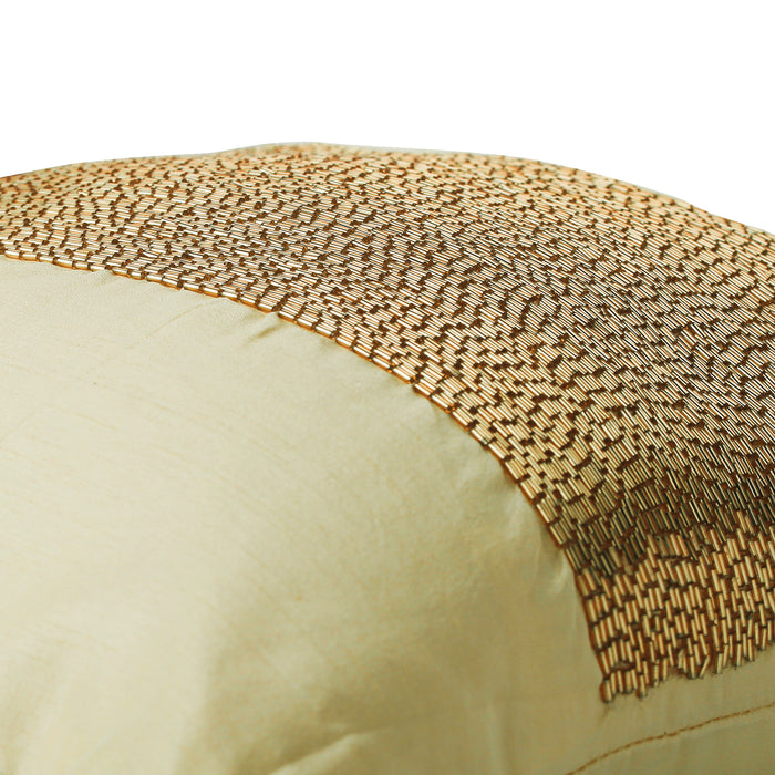 Gold Center - Gold Art Silk Decorative Euro Sham