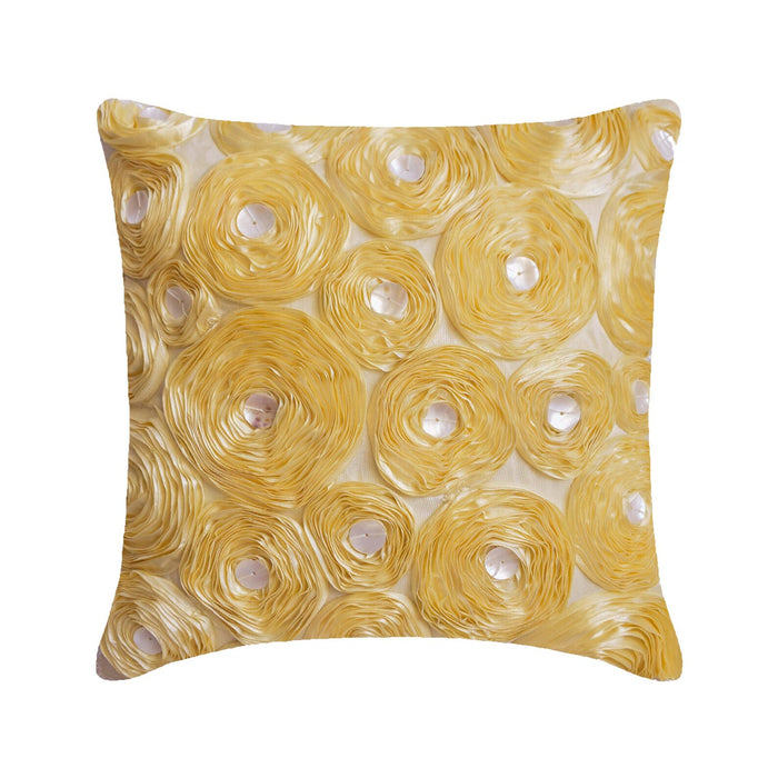 Gold Garden - Gold Art Silk Decorative Euro Sham