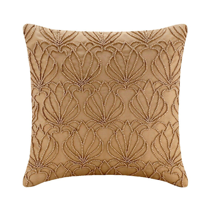 Gold Jardin - Gold Taffeta Decorative Euro Sham