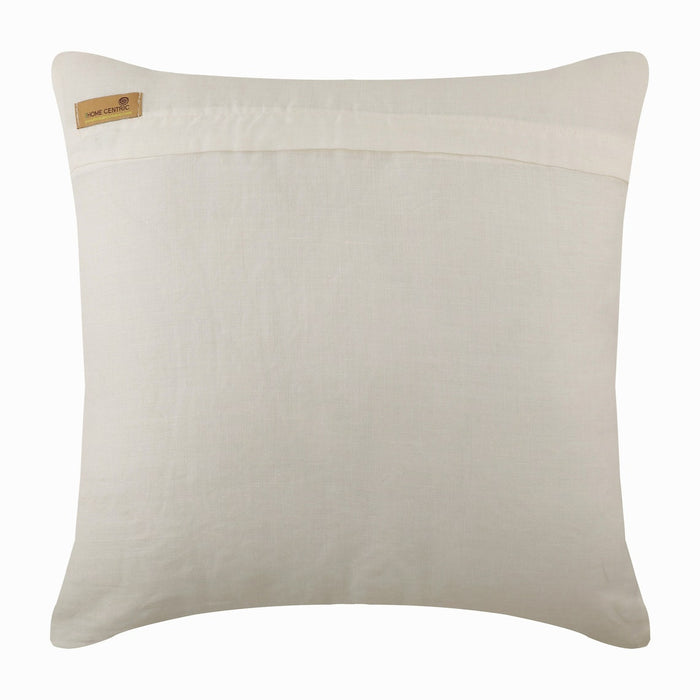 Gold Magical Garden - White Cotton Linen Throw Pillow Cover