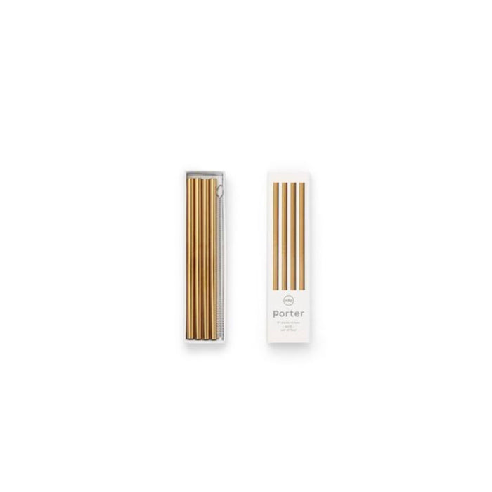 Golden Metal Reusable Straws by Porter at Golden Rule Gallery in Excelsior, MN
