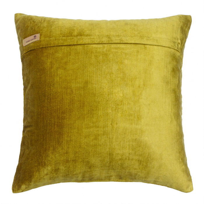 Gold Mythology - Lemon Grass Velvet Decorative Euro Sham