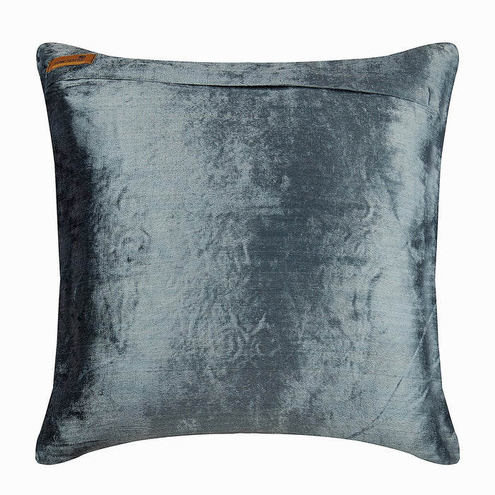 Gold Plated - Silver Velvet Decorative Euro Sham