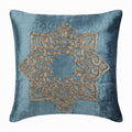 Gold Plated - Silver Velvet Decorative Euro Sham