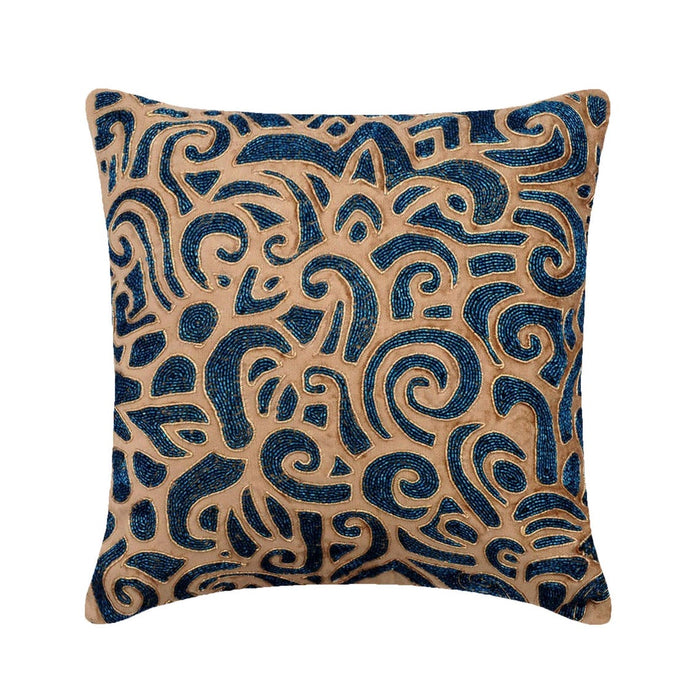 Gold Sapphires - Gold Velvet Decorative Euro Sham