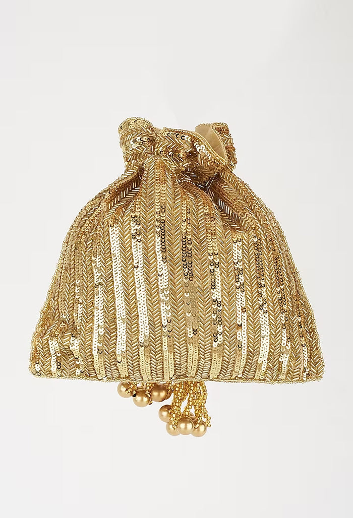 Gold Sequins Potli