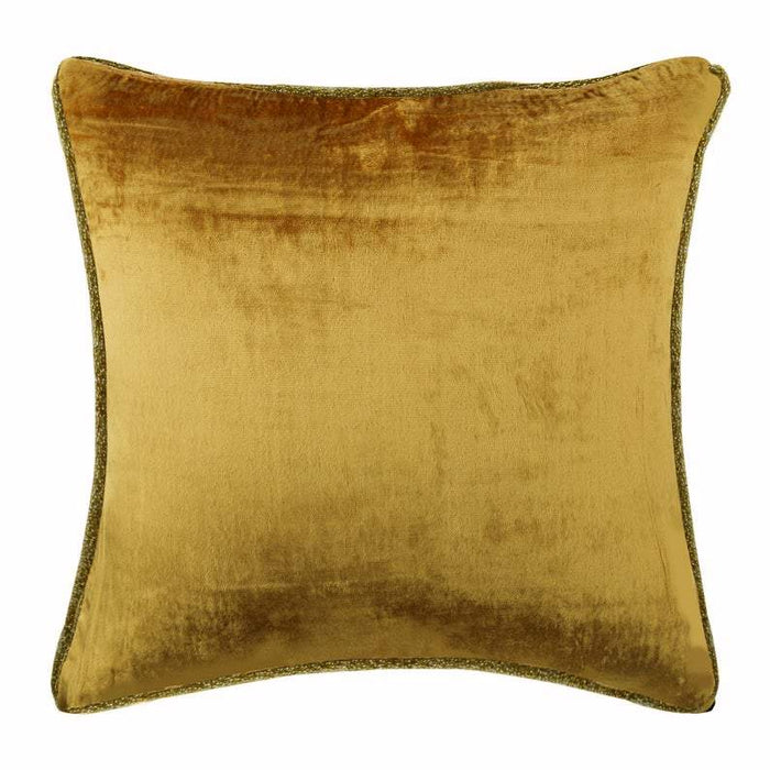Gold Shimmer - Gold Velvet Decorative Euro Sham