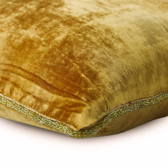 Gold Shimmer - Gold Velvet Decorative Euro Sham