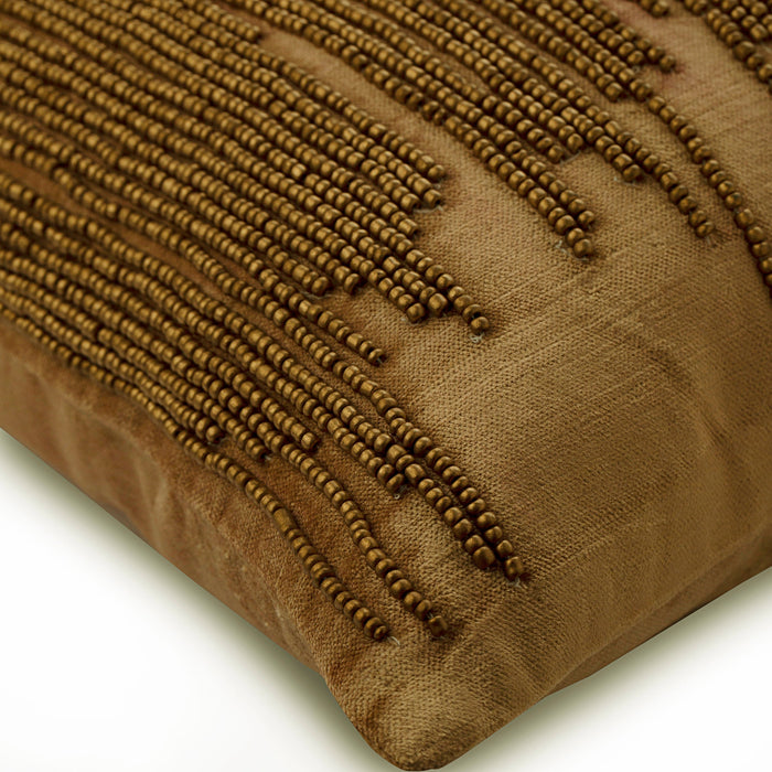 Gold Spill - Gold Velvet Throw Pillow Cover