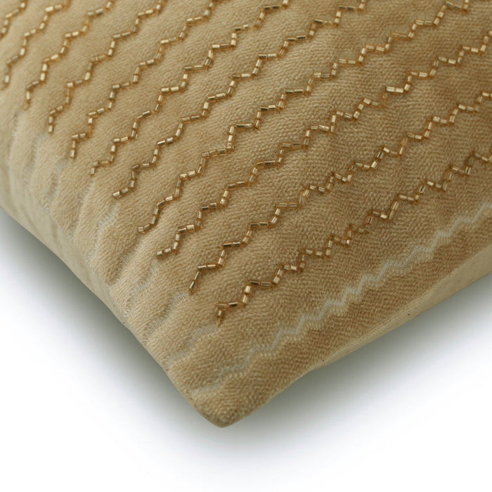 Gold Walk Chevron Throw Pillow Cover