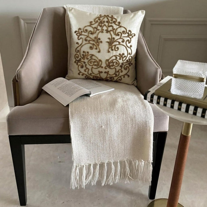 Gold Wedding - Ivory Silk Decorative Euro Sham