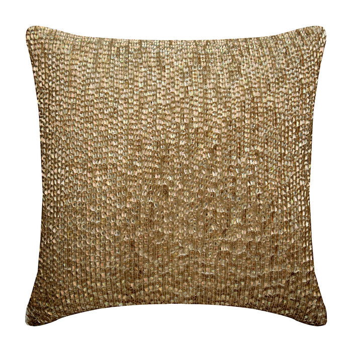 Golden Drops Sequins Decorative Euro Sham