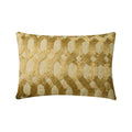 Golden Lattice Glow Decorative Lumbar Pillow Cover