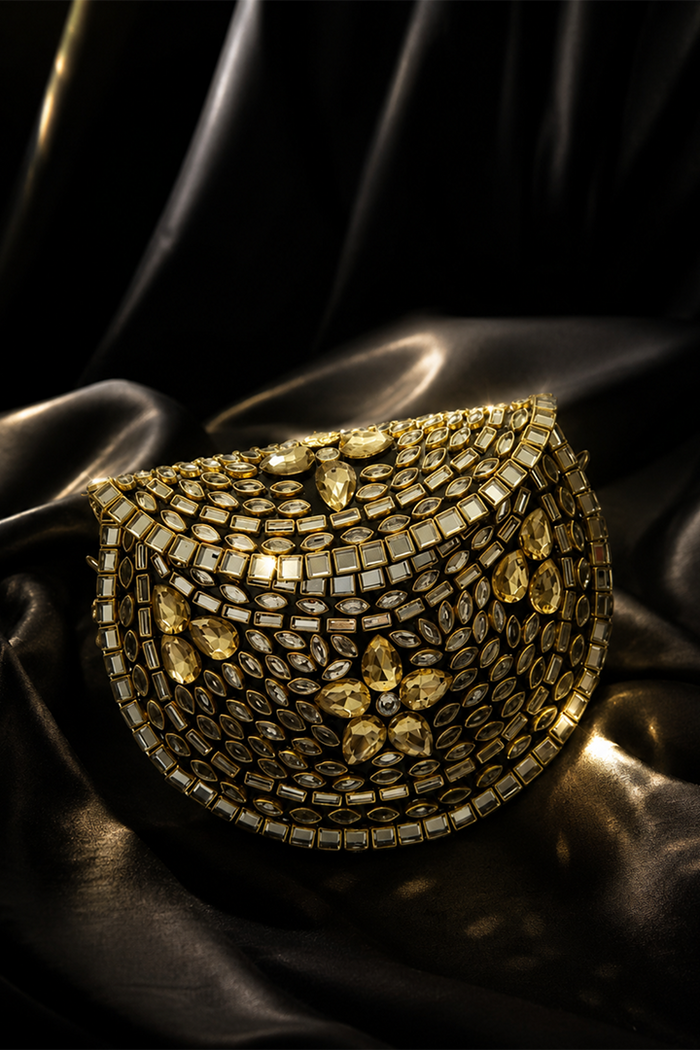 Golden Luxe Kundan Clutch