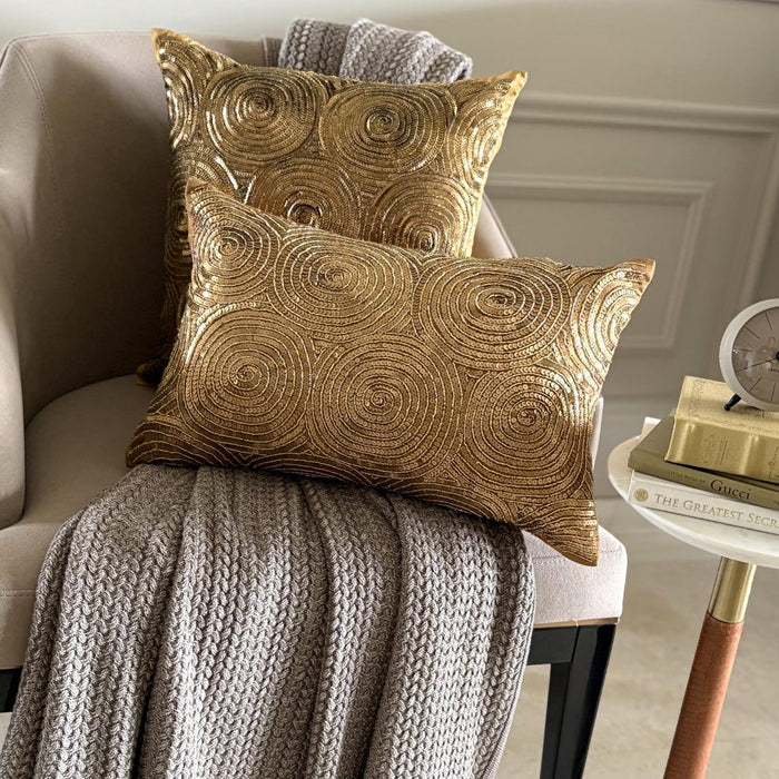 Golden Touch - Gold Art Silk Decorative Euro Sham
