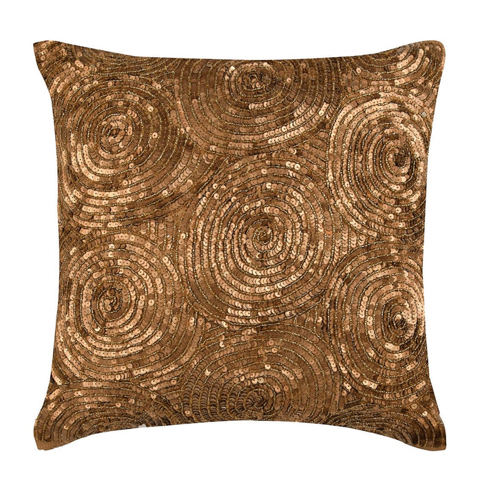 Golden Touch - Gold Art Silk Throw Pillow Cover