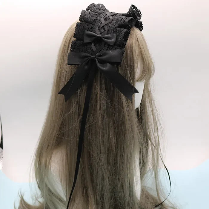 Gothic Bowknot Lace Headwear