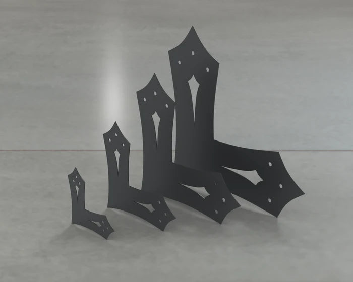 Gothic Style L Brackets - Various Sizes - Madison Iron and Wood