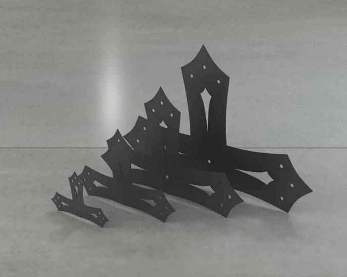 Gothic Style T Brackets - Various Sizes - Madison Iron and Wood