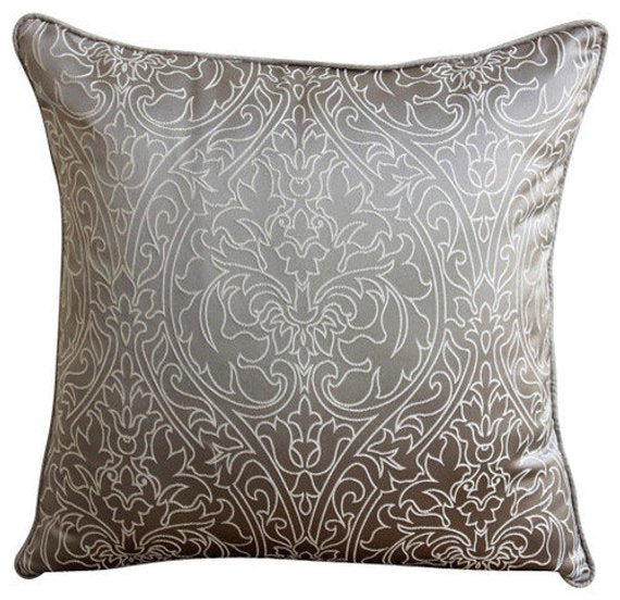 Gray & Pearl Pillow Cover