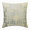 Greek Irene Ivory Velvet Euro Sham Cover