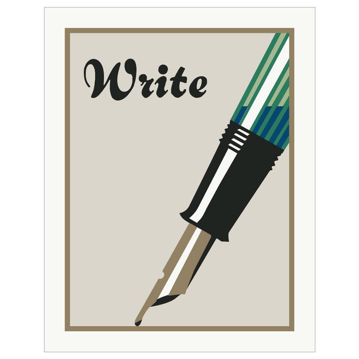 Greeting Card: Write, with an Elegant Fountain Pen