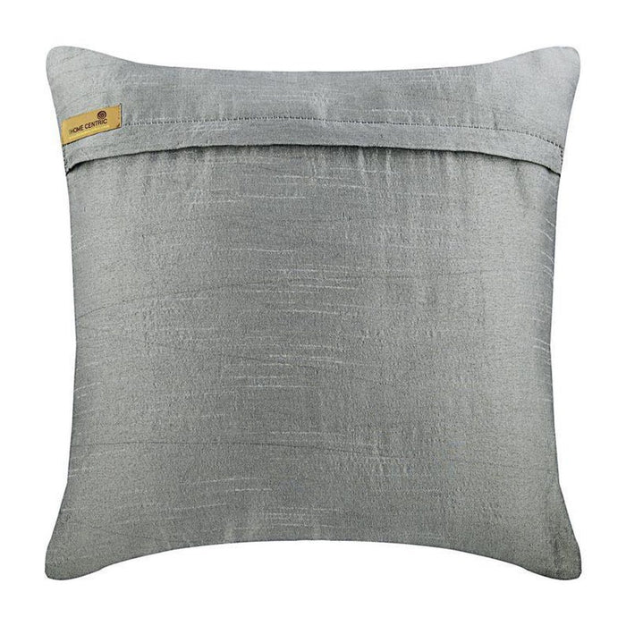 Grey Floral Robe - Gray Art Silk Throw Pillow Cover
