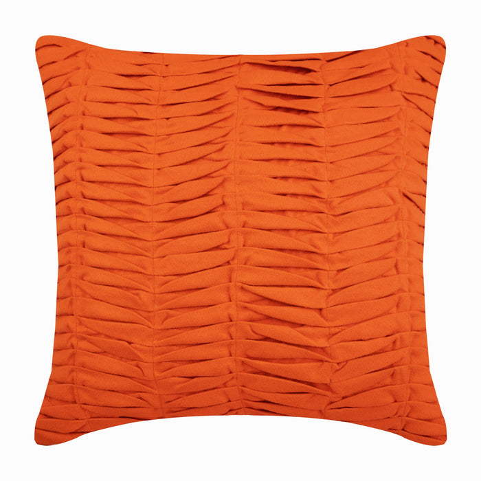 Grey Wind Folds - Gray Faux Suede Throw Pillow Cover