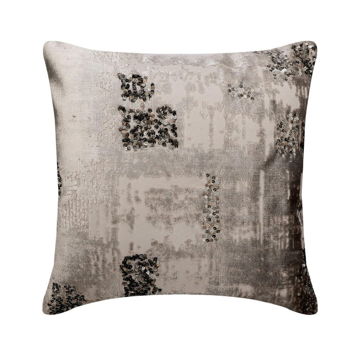 Grudingly Silver - Silver Velvet Decorative Euro Sham