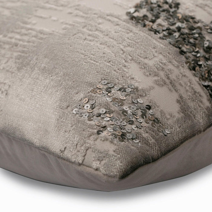 Grudingly Silver - Silver Velvet Decorative Euro Sham