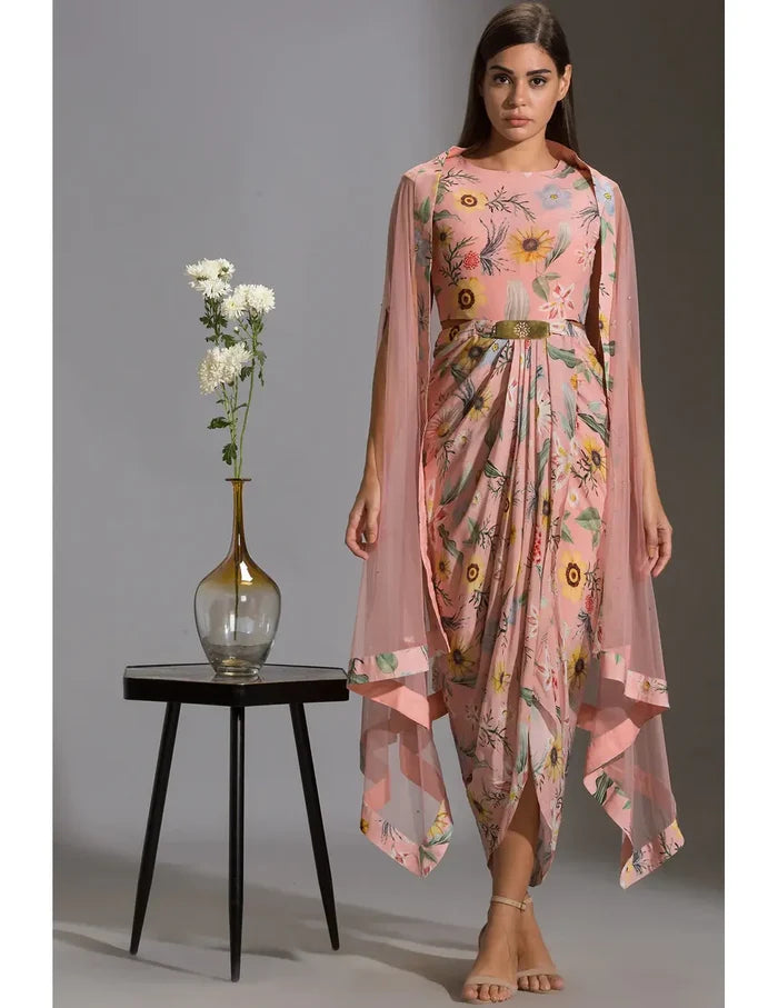Gulista Floral Drape Dress