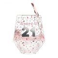 HC - Cheers To 21 - Geometric Glass - 16oz #75309