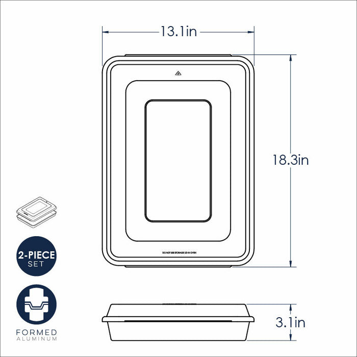 High Sides Sheet Cake Baking Pan W/Lid #44703