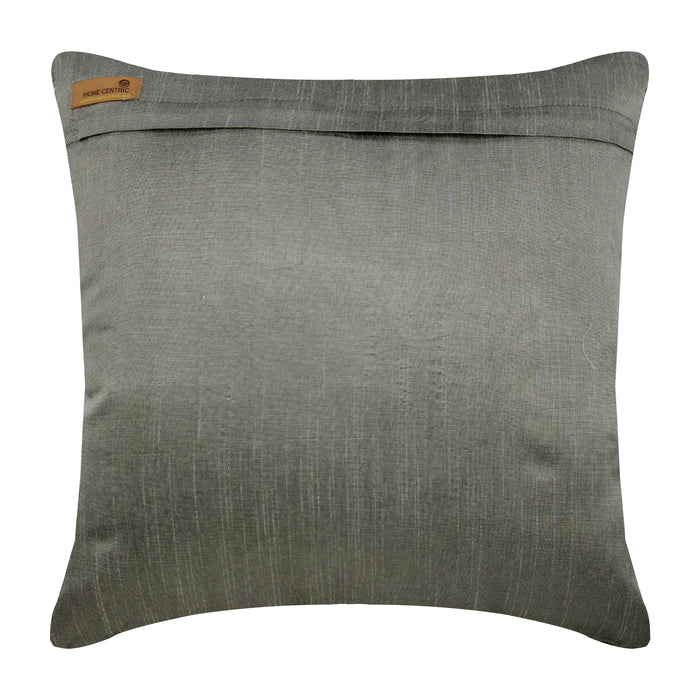Honestly Silver - Silver Silk Throw Pillow Cover