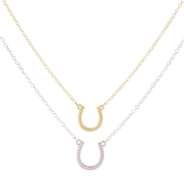 Horseshoe Necklace (Silver, Gold) - Dogs and Horses