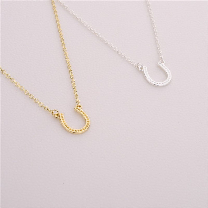 Horseshoe Necklace (Silver, Gold) - Dogs and Horses