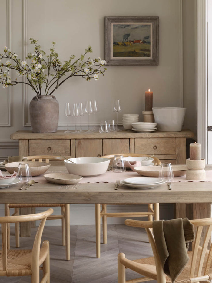 Hythe Travertine Pillar Candle Holder