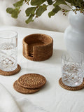 Iona Rattan Coasters - Natural - Set of 6