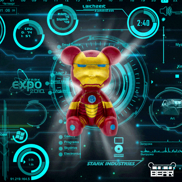 Iron Man Bear Figure - cocobear