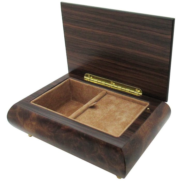 Italian Music Box, ", Matte Elm, Arabesque Wood Inlay