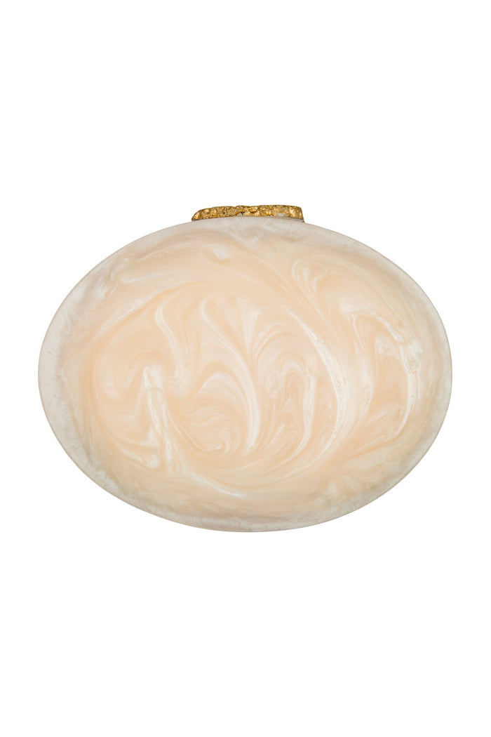 Ivory Agate Resin Clutch