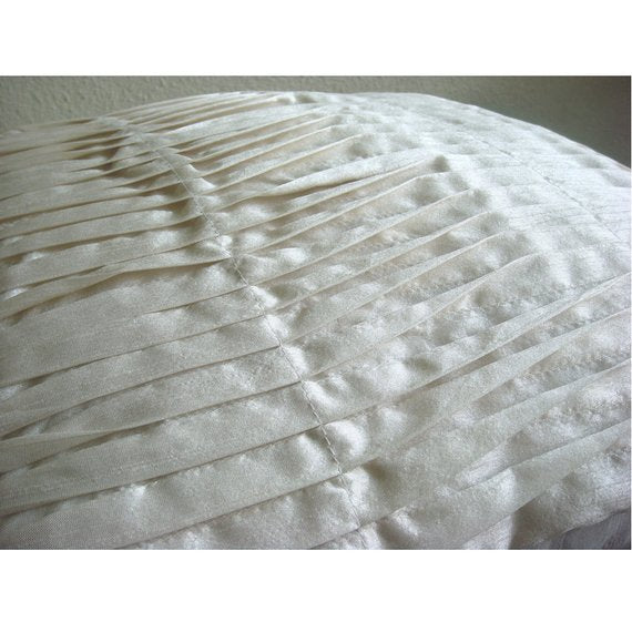 Ivory Beauty - Ivory Art Silk Throw Pillow Cover