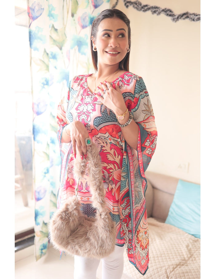 Ivory Bloom Kaftan