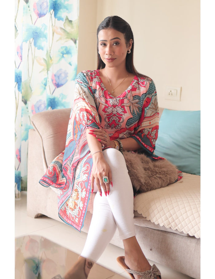 Ivory Bloom Kaftan