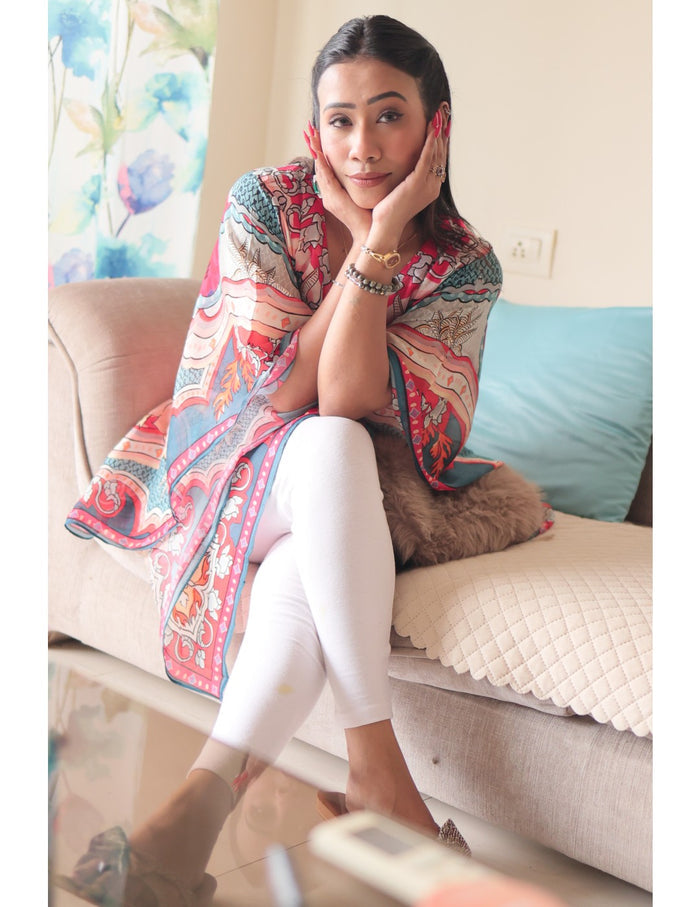 Ivory Bloom Kaftan