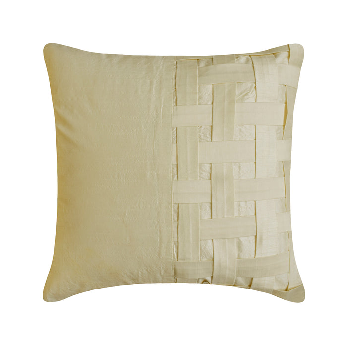 Ivory Bricks - Ivory Art Silk Decorative Euro Sham