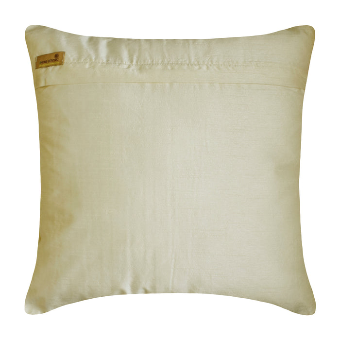 Ivory Bricks - Ivory Art Silk Decorative Euro Sham
